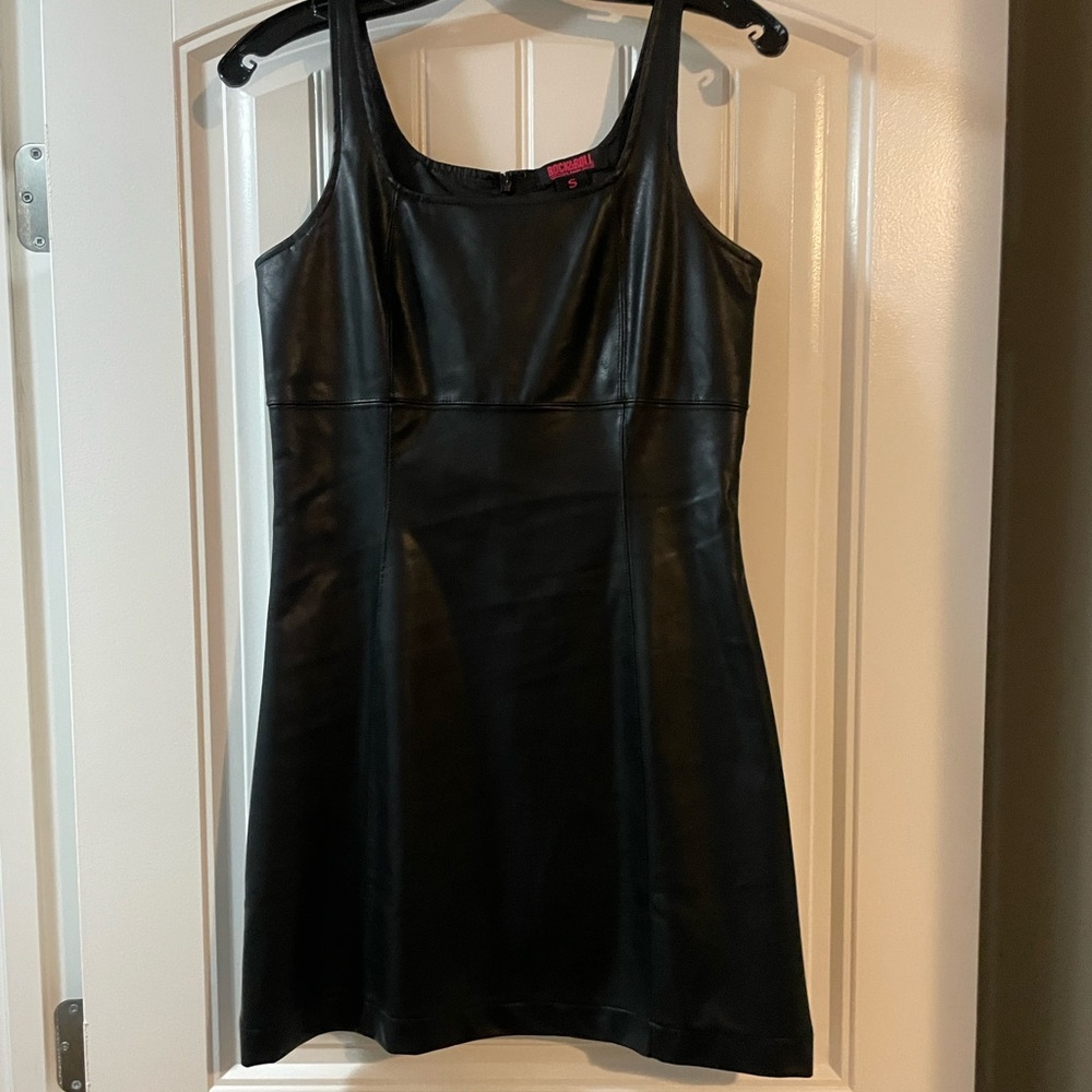 Rock & Roll Cowgirl Black Leather Dress